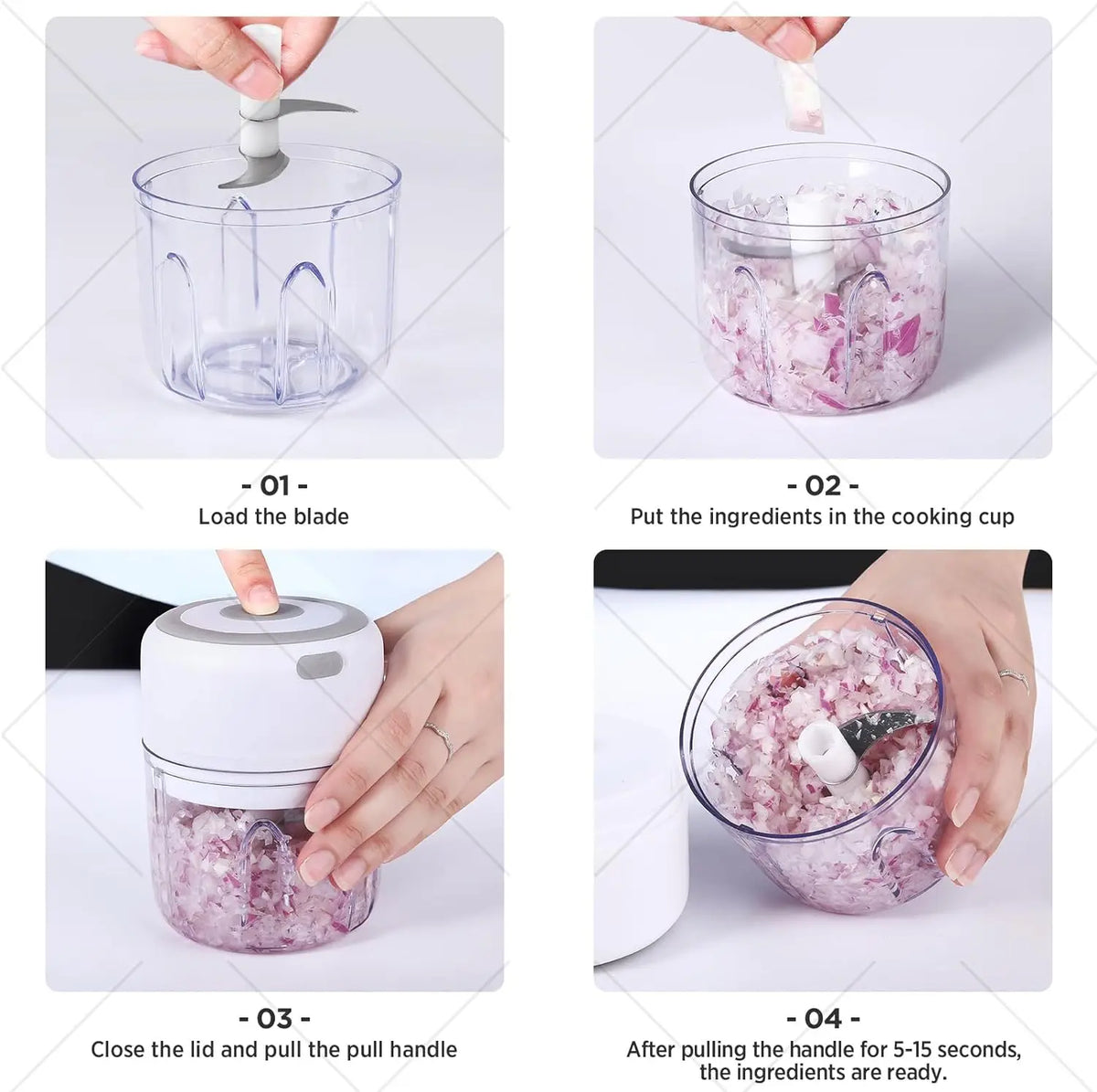 Portable Mini Wireless Electric Food Chopper