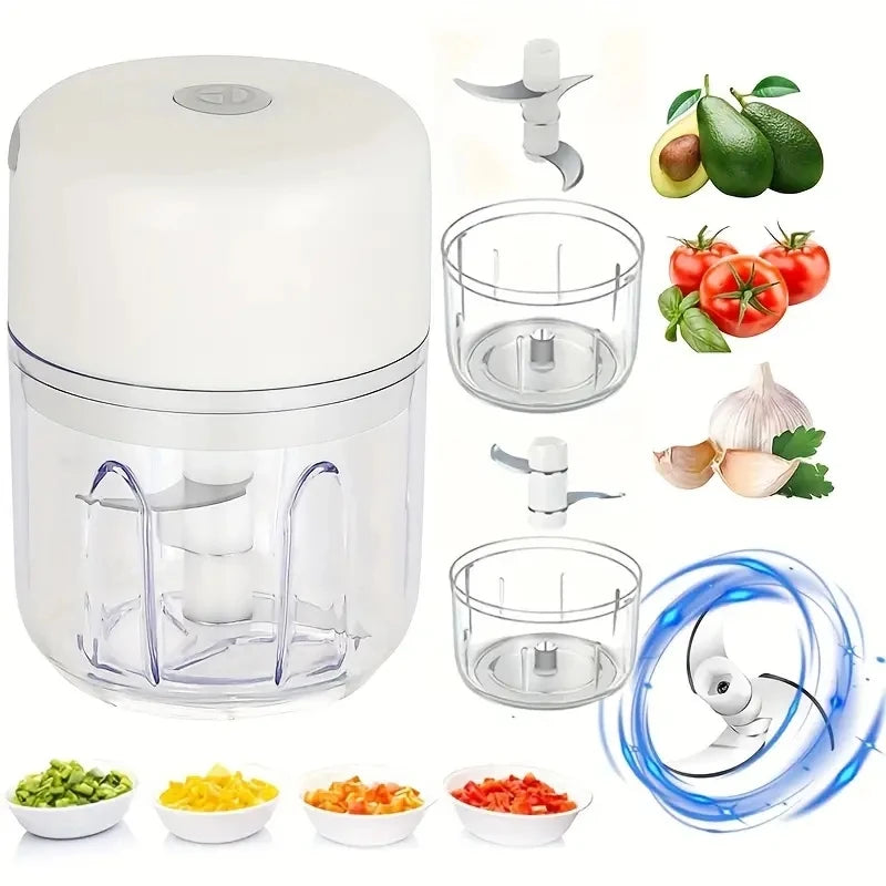 Portable Mini Wireless Electric Food Chopper