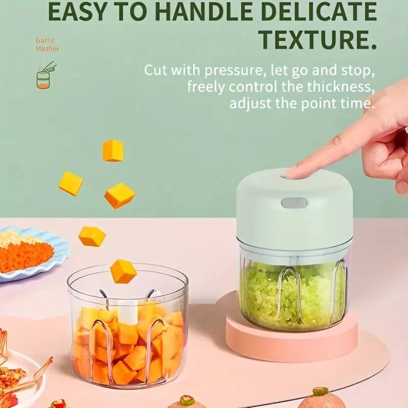 Portable Mini Wireless Electric Food Chopper